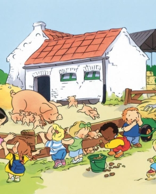 Illustration jeunesse-Calendrier-Poster-12 mois