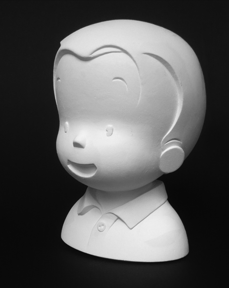 Zoé et Théo, figurine en plâtre de Théo