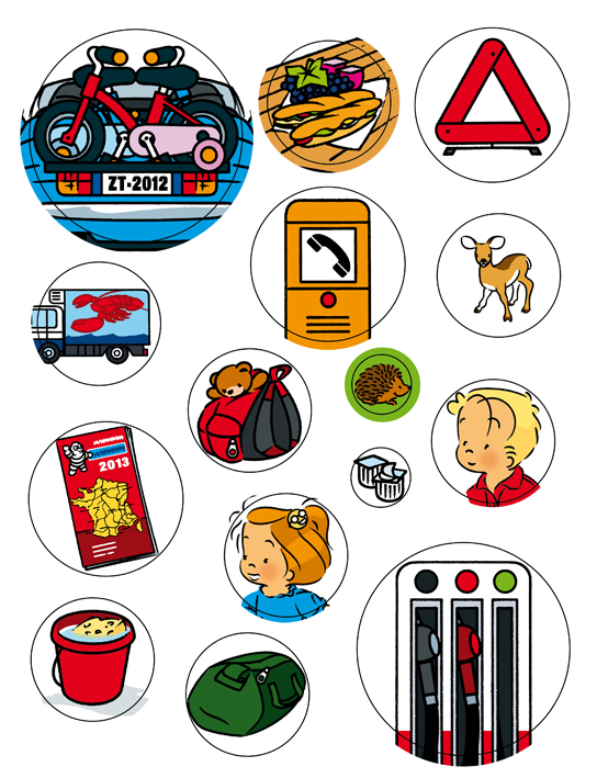 Autocollants Zoé et Théo - EN VOITURE ! 2