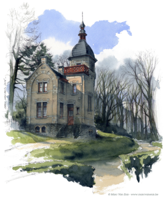 Aquarelle-conciergerie-parc Duden à Bruxelles (Forest)