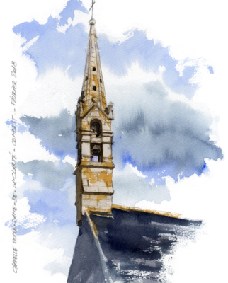 Aquarelle - Chapelle ND de la Clarté - Combrit (Bretagne)